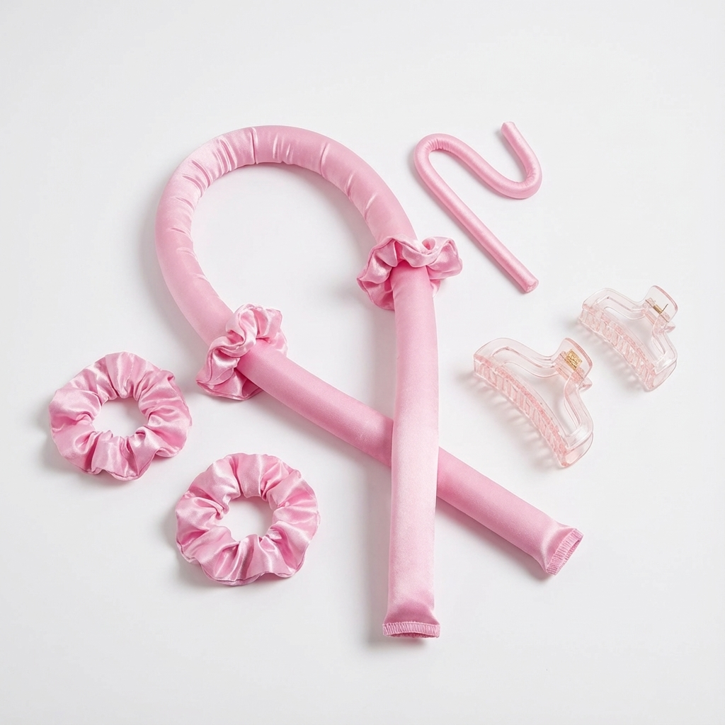 Heatless Curling Rod Night Cap No Heat Ribbon Lazy Hair Curlers Headband Hair Rollers Sleeping Soft Headband Hair Styling Tools